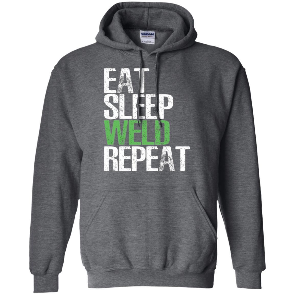 Welding T-shirt Eat Sleep Weld Repeat Dark Heather