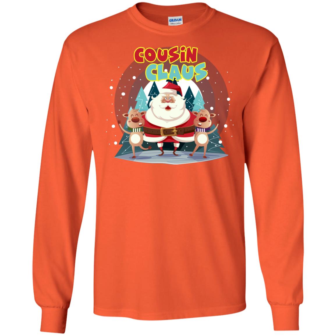 Cousin Claus Matching Family X-mas Gift Shirt Orange