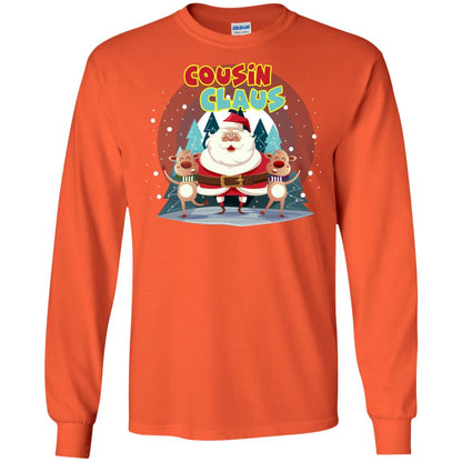 Cousin Claus Matching Family X-mas Gift Shirt Orange