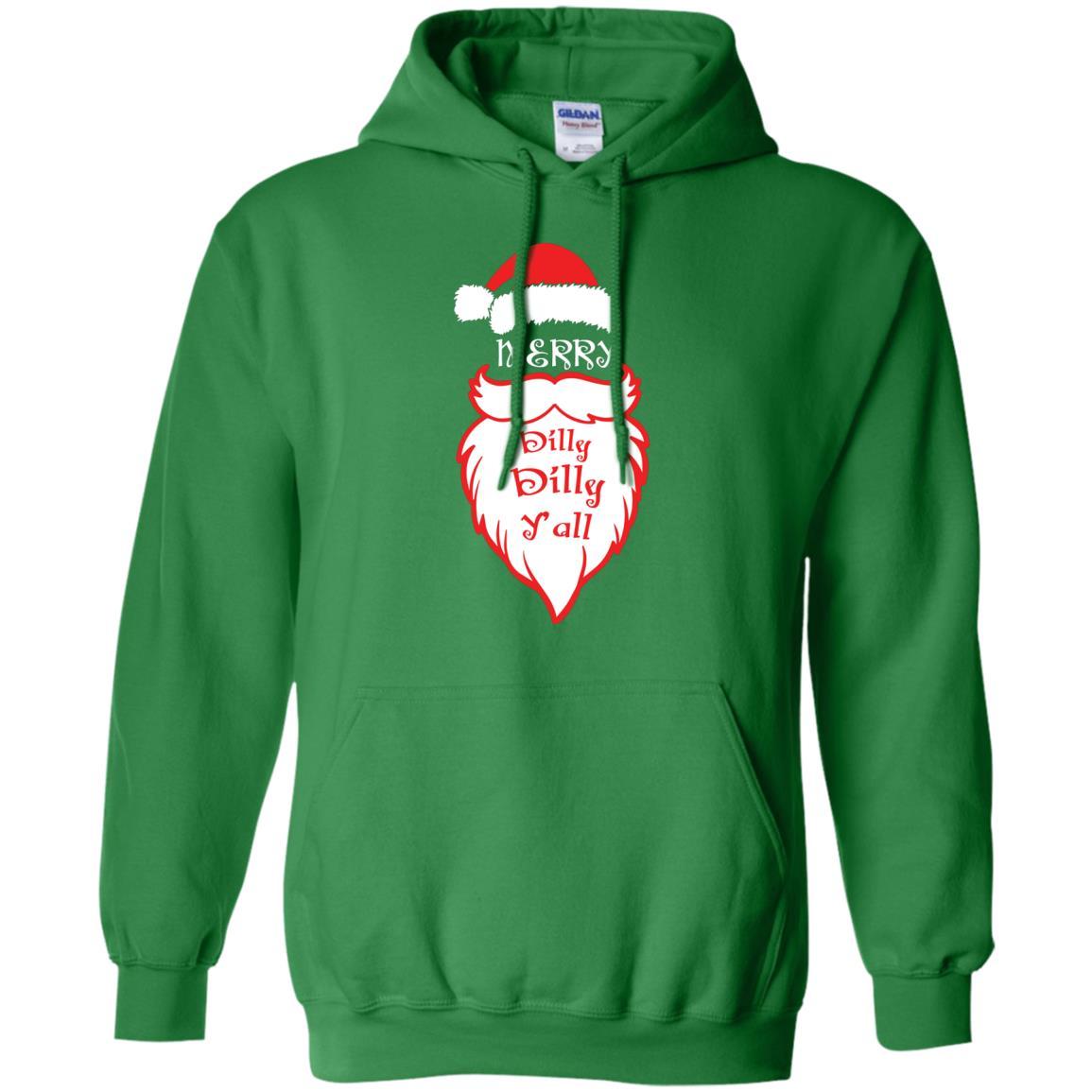 Christmas T-shirt Merry Dilly Dilly Y'all Irish Green
