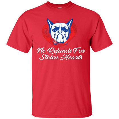Dog Lover T-shirt No Refunds For Stolen Hearts Red