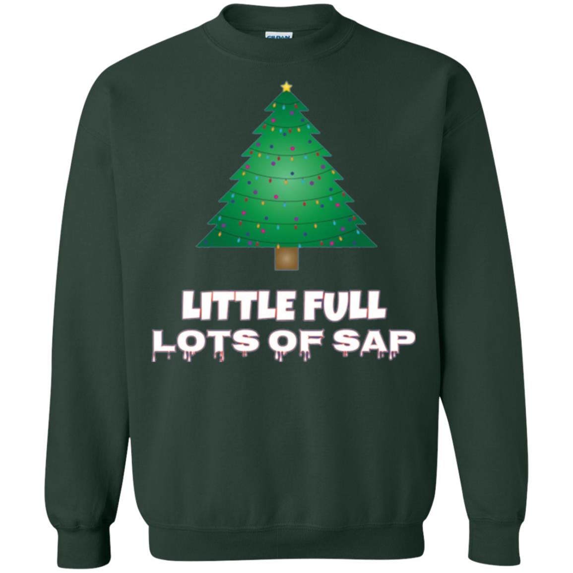 Christmas T-shirt Little Full Lots Of Sap Forest Green