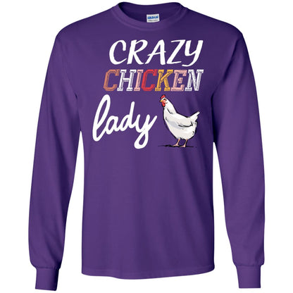 Crazy Chicken Lady Chicken Shirt For Girls Womens Purple
