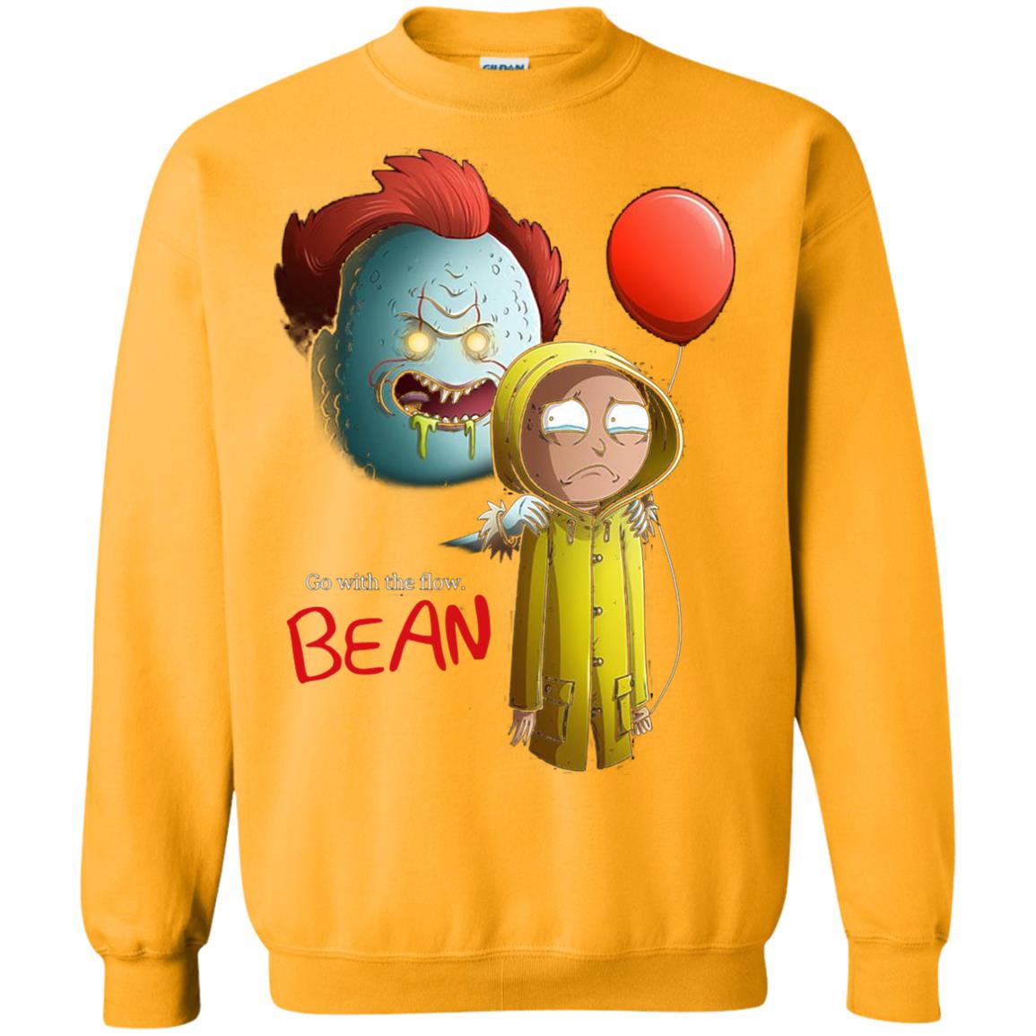 Go With The Flow It And Bean Horror Movie Shirt Gold