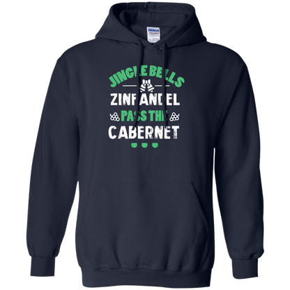 Christmas T-Shirt Jingle Bells Zinfandel Pass The Cabernet Navy