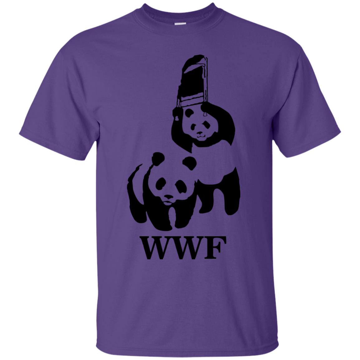 World Wildlife Fund Funny Panda Shirt Purple