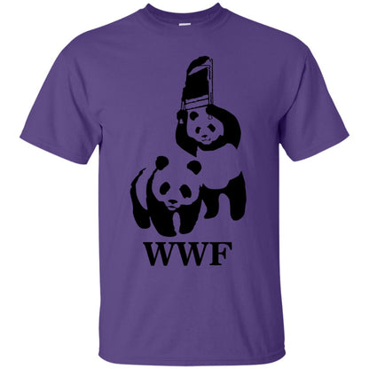 World Wildlife Fund Funny Panda Shirt Purple