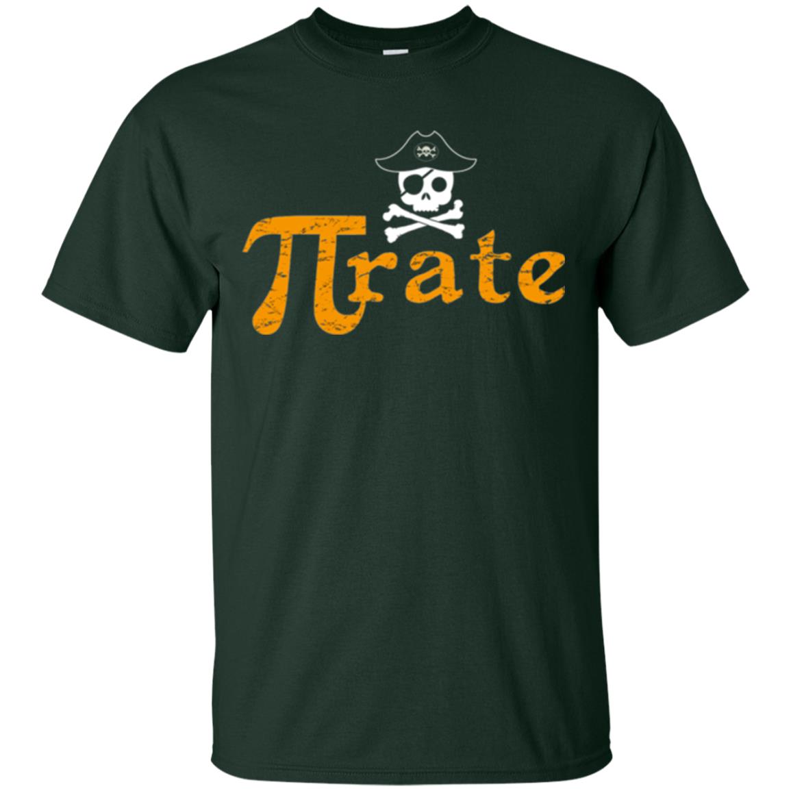 Math Pirate Pi Day T-shirt Funny Math Pirate Forest Green