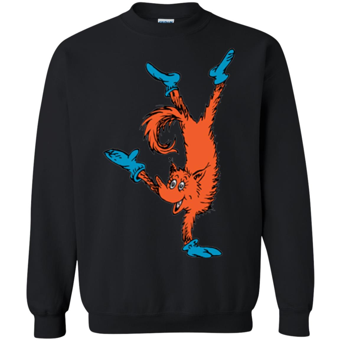 Dr. Seuss Fox In Socks Handstand Book Lover T-shirt Black