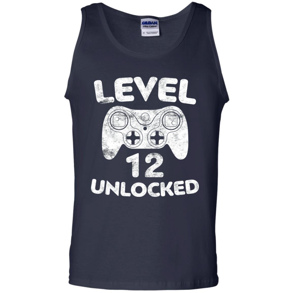 Level 12 Unlocked 12th Video Gamer Birthday Shirt Navy