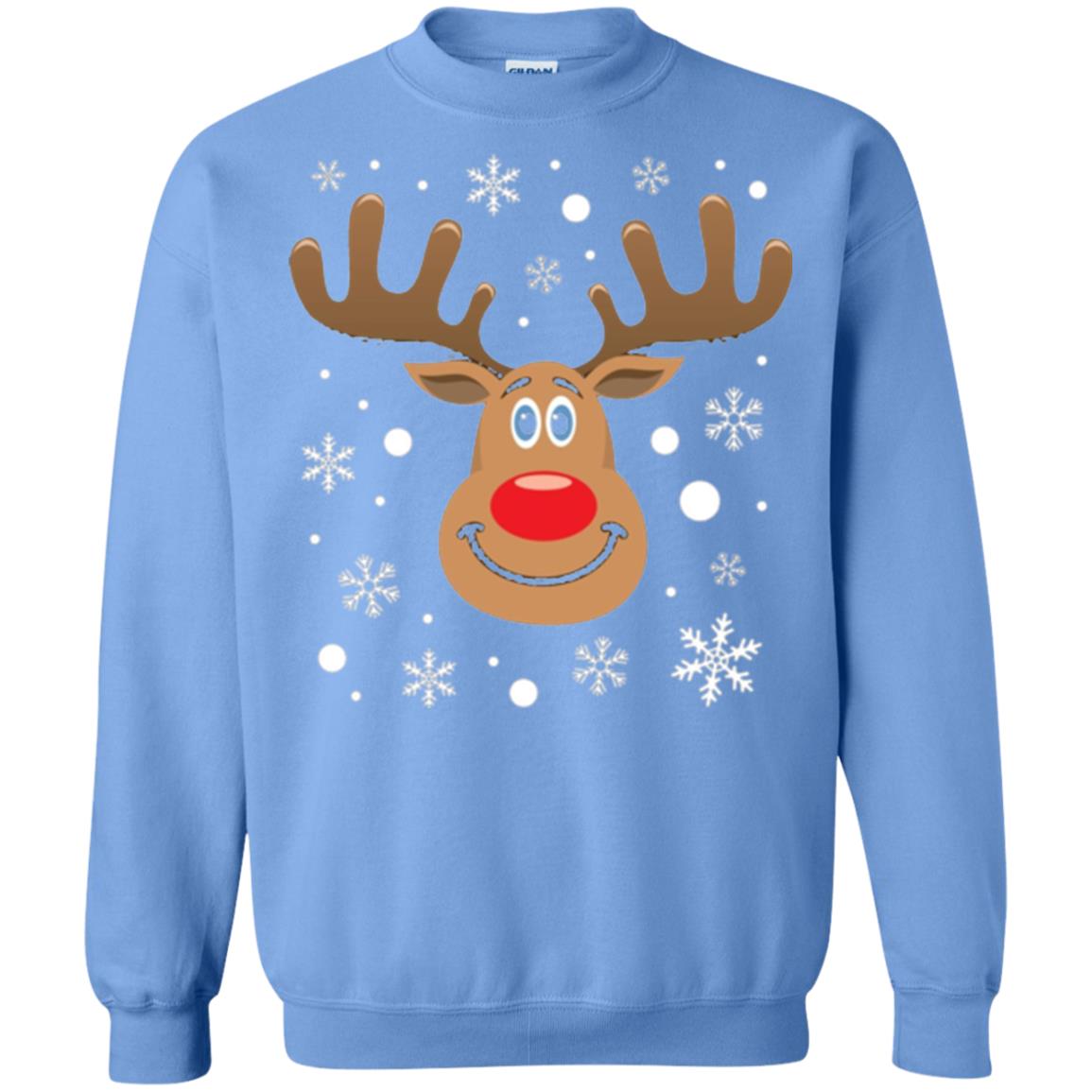 Christmas T-shirt Reindeer Merry Christmas Carolina Blue