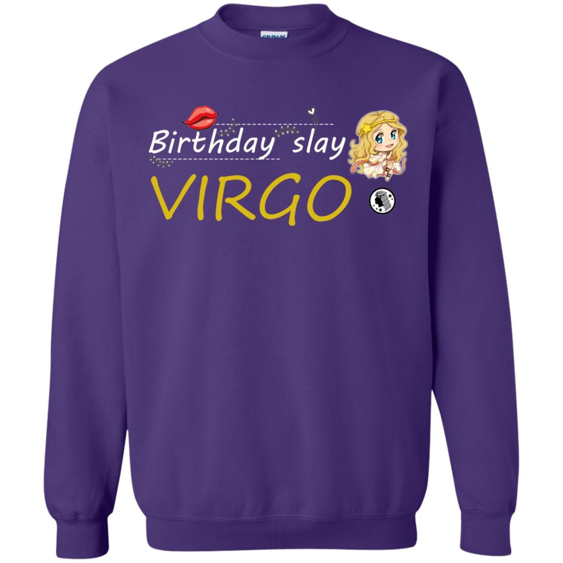 Cute Virgo Girl Birthday Lip Slay T-shirt Purple
