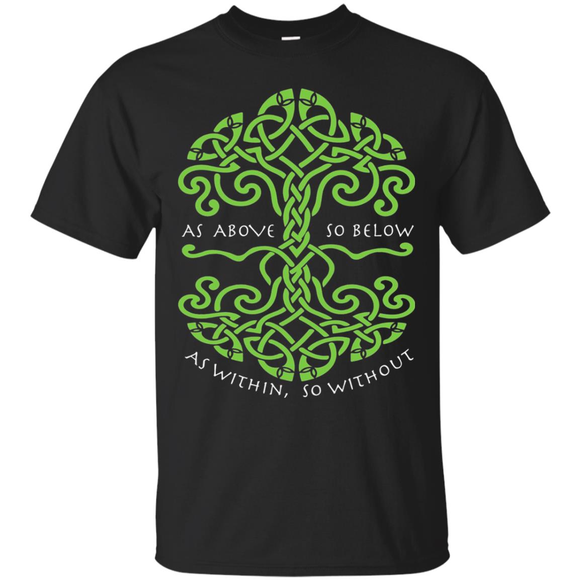 As Above So Below Wiccan Pagan Witche T-shirt Black