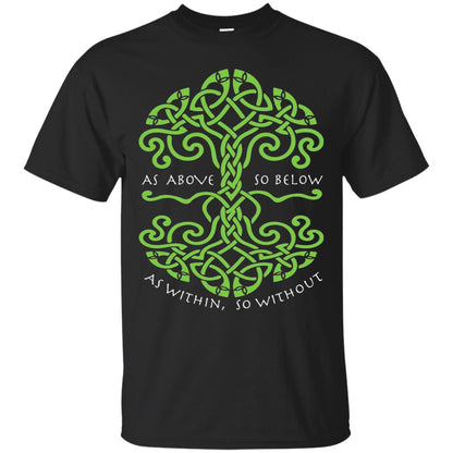 As Above So Below Wiccan Pagan Witche T-shirt Black