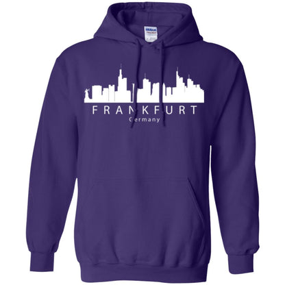 Frankfurt Germany Skyline T-shirt Purple