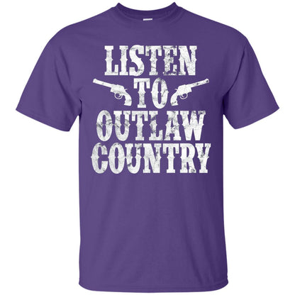 Listen To Outlaw Country Southern Music And Culture T-shirt Purple