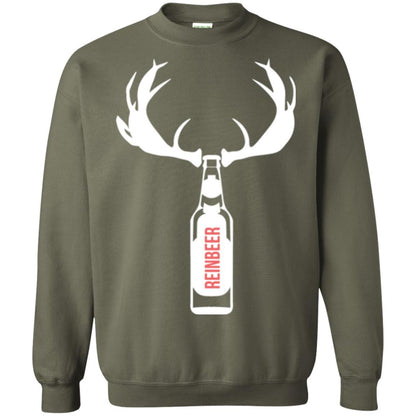 Christmas T-shirt Funny Christmas Reinbeer Military Green