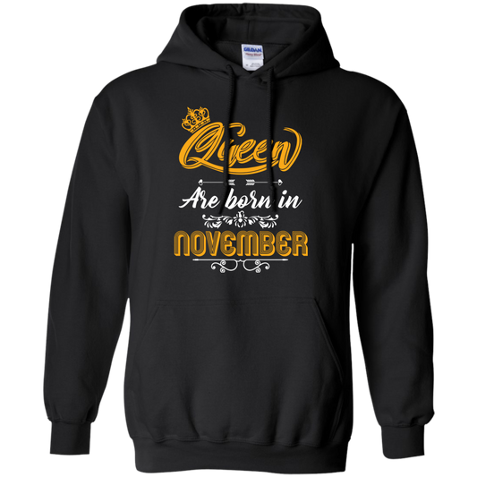 Brithday T-Shirt Queen Are Born In November Black
