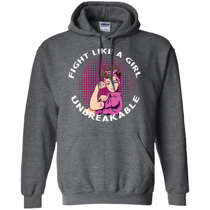 Fight Like A Girl Unbreakable Breast Awareness Shirt Dark Heather