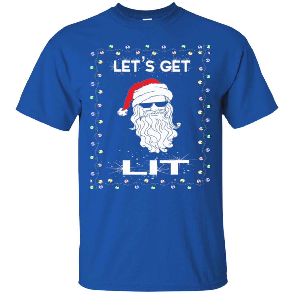 Christmas T-shirt Let_s Get Lit Royal