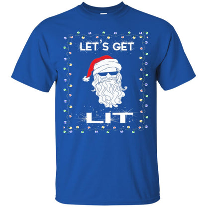 Christmas T-shirt Let_s Get Lit Royal