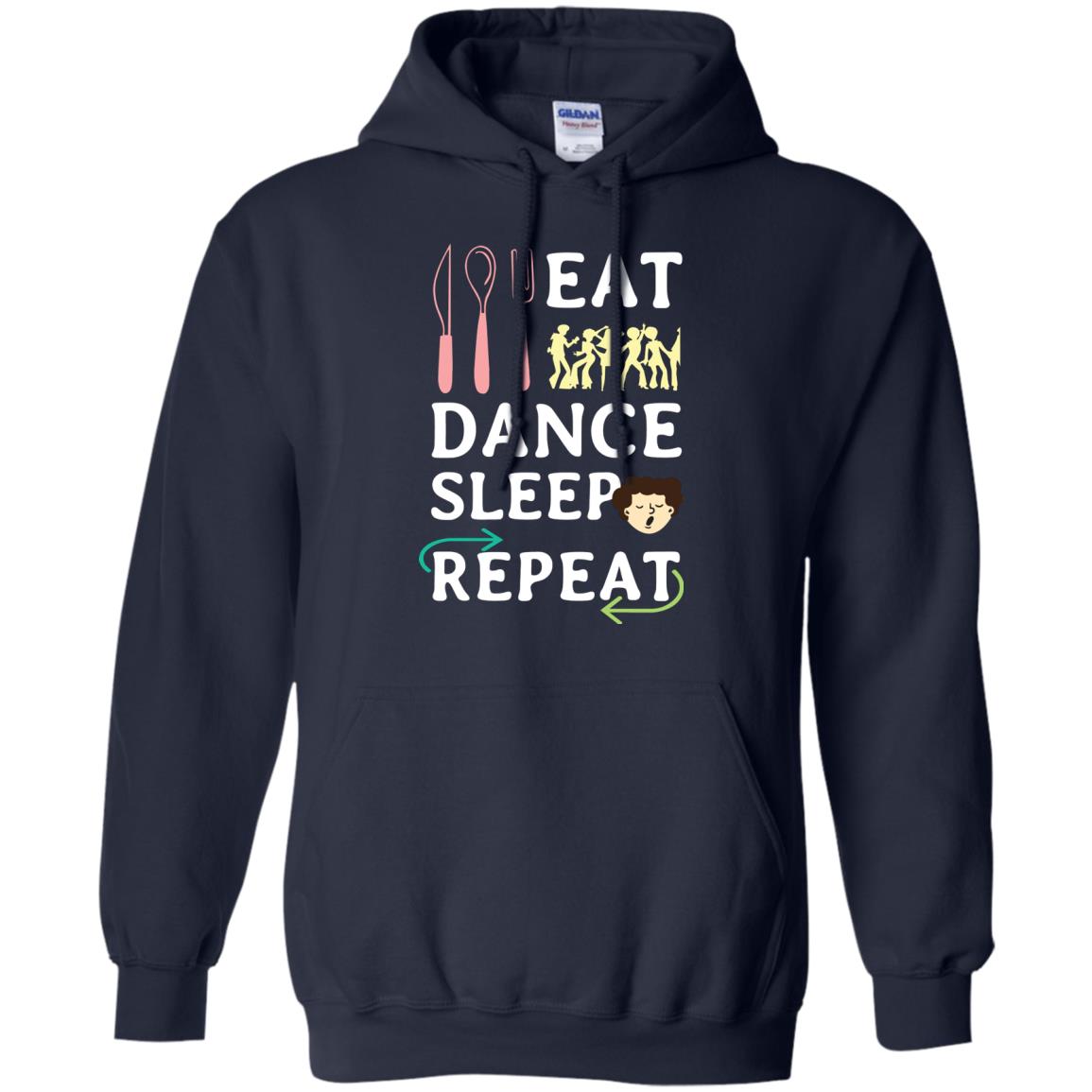 Eat Dance Sleep Repeat Dance Lover Shirt Navy