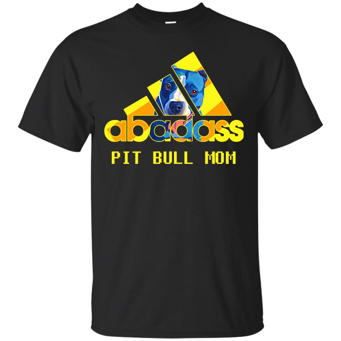 Abadass Pit Bull Mom Mommy Loves Pitbull Shirt Black