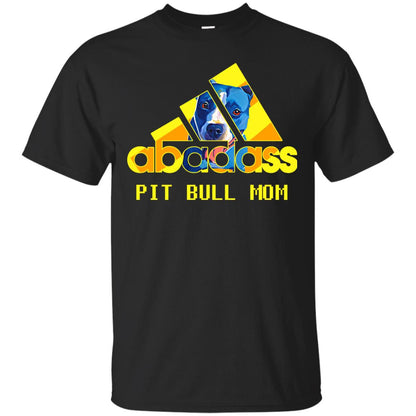 Abadass Pit Bull Mom Mommy Loves Pitbull Shirt Black