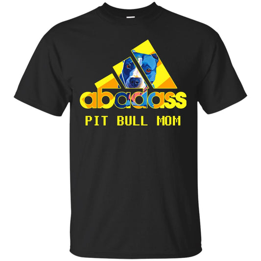 Abadass Pit Bull Mom Mommy Loves Pitbull Shirt Black