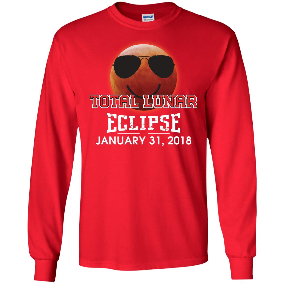 Blood Moon T-shirt Total Lunar Eclipse January 31. 2018 Red