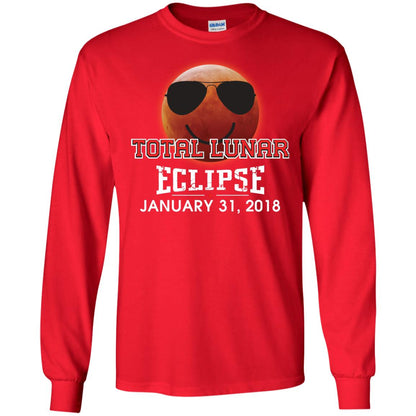 Blood Moon T-shirt Total Lunar Eclipse January 31. 2018 Red