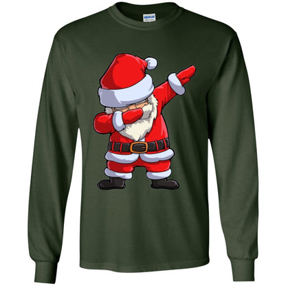 Christmas T-shirt Dabbing Santa Claus Forest Green