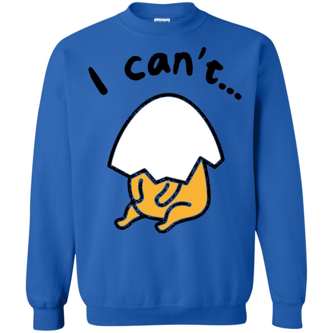 Film T-shirt Gudetama Lazy Egg I Can't Royal