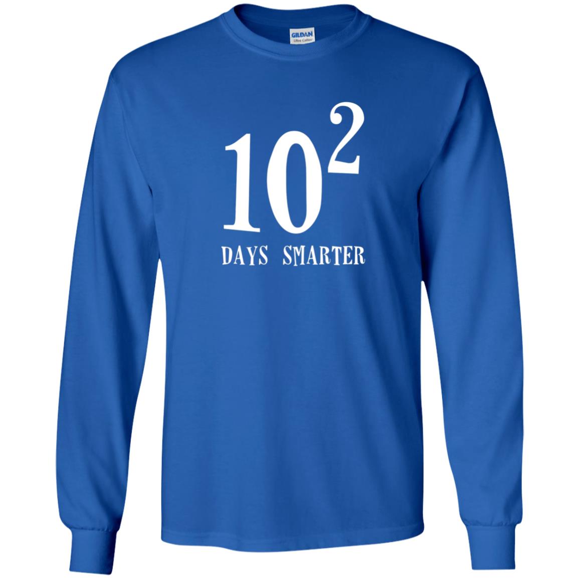 Funny Math 100th Day T-shirt 10 Squared Is 100 Days Smarter