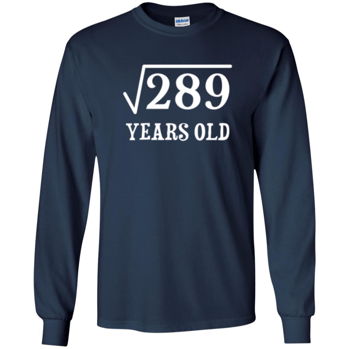 Brithday T-shirt Square Root Of 289 Navy