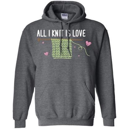 All I Knit Is Love Crocheting Lover Shirt Dark Heather
