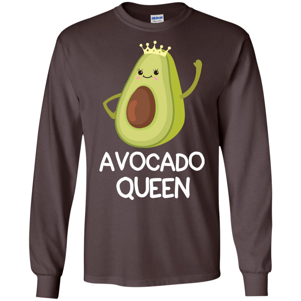Avocado Queen Vegetarian Shirt For Girls Dark Chocolate