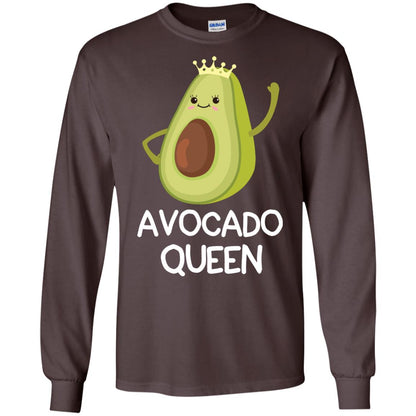Avocado Queen Vegetarian Shirt For Girls Dark Chocolate