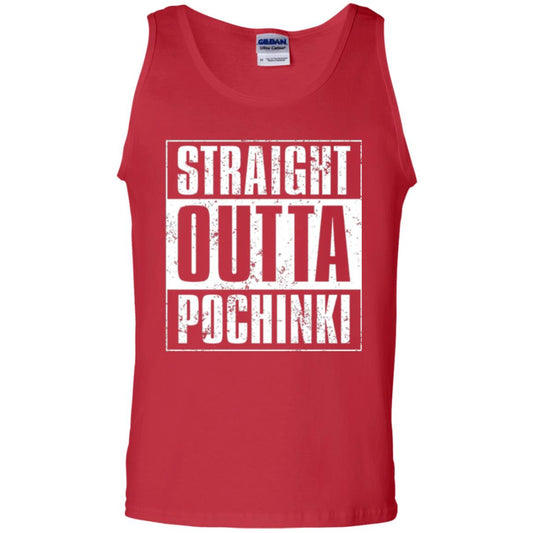 Gaming T-shirt Straight Outta Pochinki Red