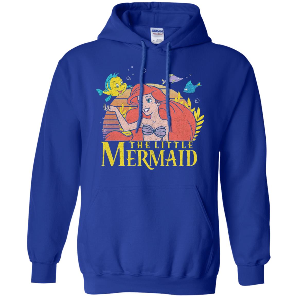 Cartoon T-shirt Mermaid Ariel Flounder Royal