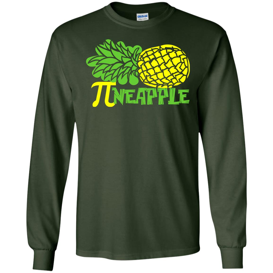 Cool Pineapple Gift Shirt For Pi Day Forest Green