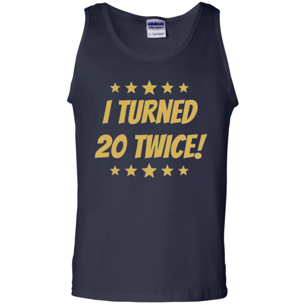 Brithday T-shirt I Turned 20 Twice Navy