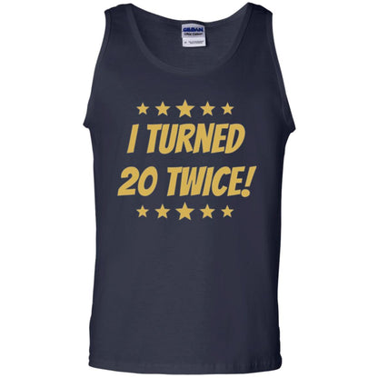Brithday T-shirt I Turned 20 Twice Navy