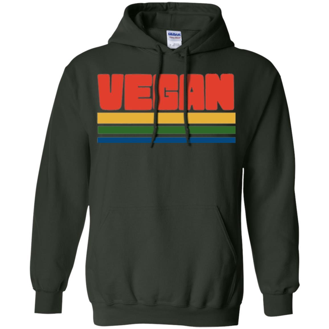 Vegan T-shirt Retro Style Veganism Forest Green
