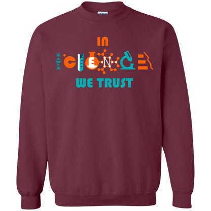 Scientist T-shirt In Science We Trust Maroon