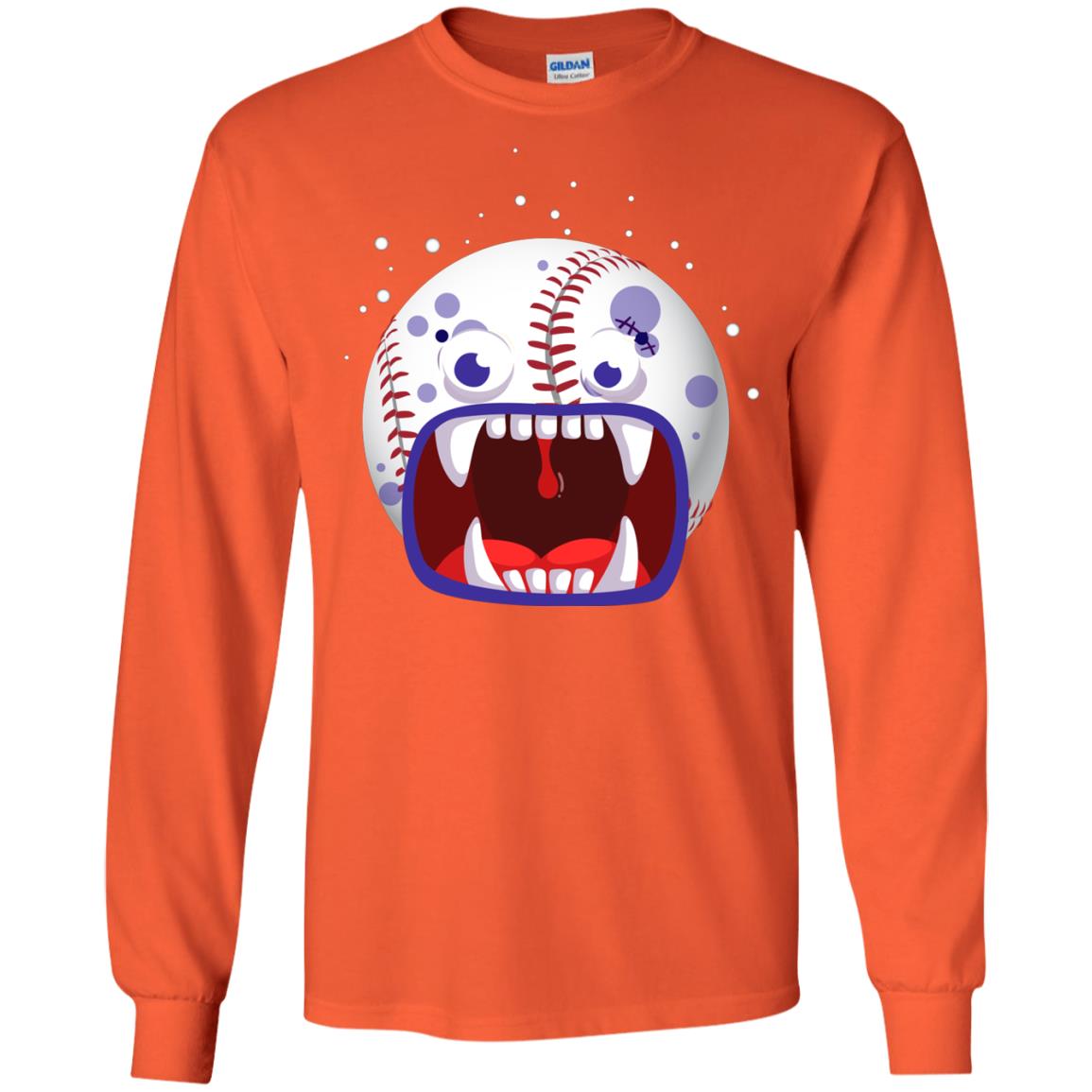 Baseball Halloween Shirt Orange