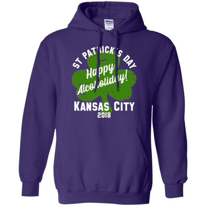 Kansas City 2018 Shamrock St Paddys Green Tshirt St. Patricks Day Purple