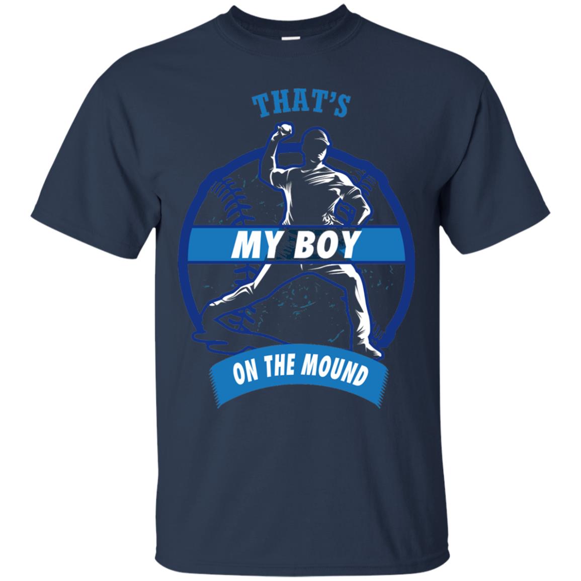 Thats My Boy On The Mound Softball Pitcher Shirt Navy
