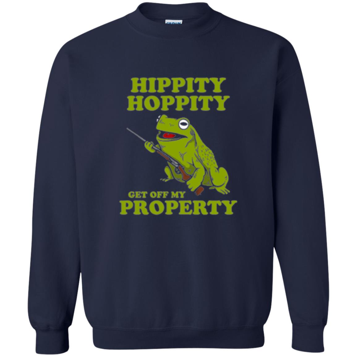 Frog Lover T-shirt Hippity Hoppity Get Off My Property Navy