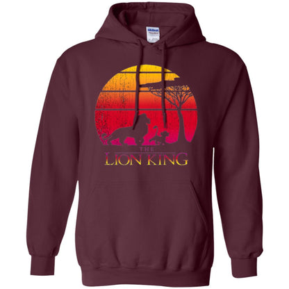 Cartoon T-shirt Lion King Vintage Sunset Maroon